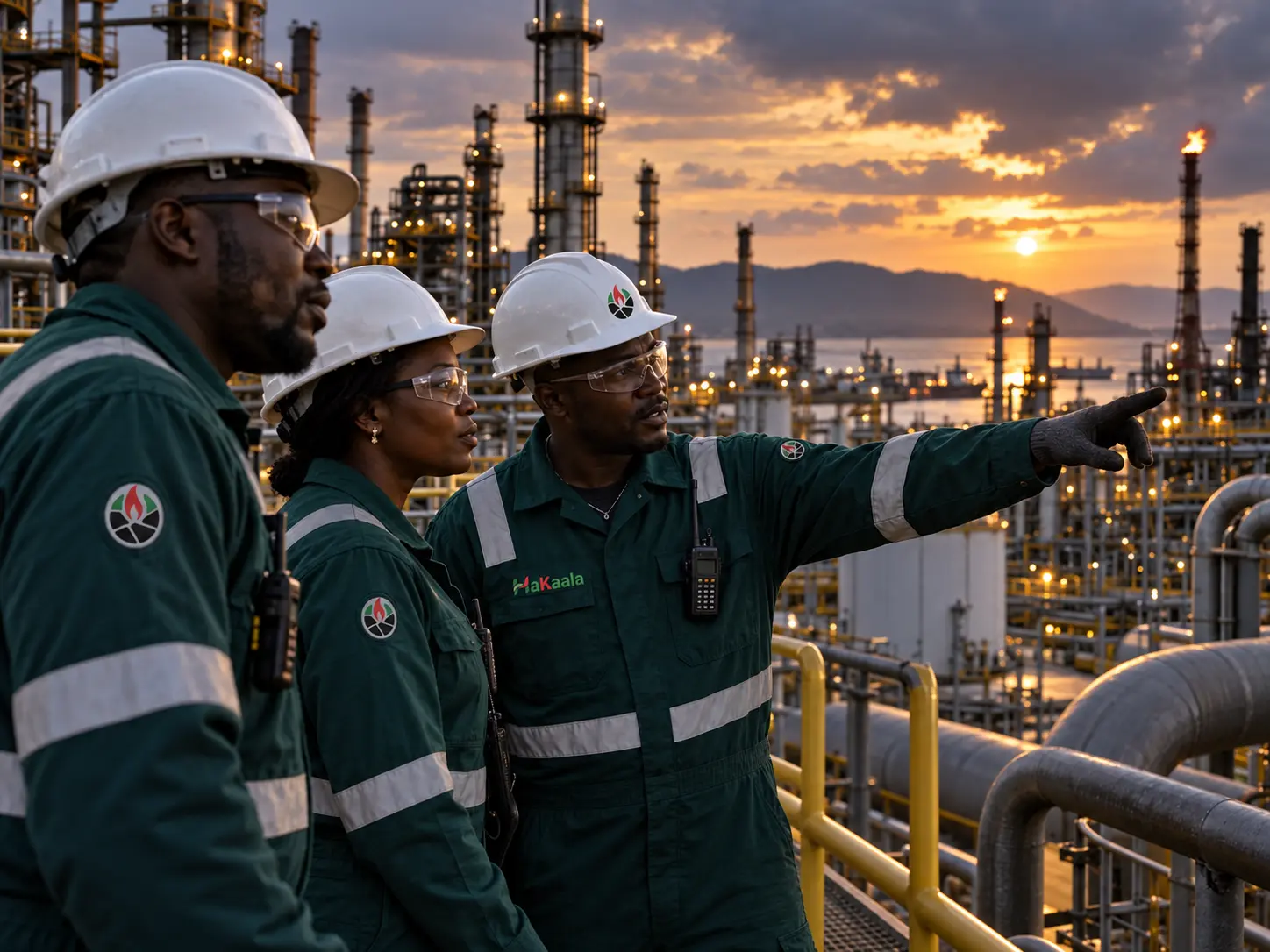 African HSE team overseeing petroleum operations